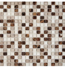 Каменная мозаика Pixmosaic Emperador Dark, White Wooden, Dolomiti Bianco PIX277 30,5x30,5 см