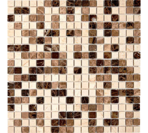 Каменная мозаика Pixmosaic Emperador Dark, light, Crema Nova PIX268 30,5x30,5 см