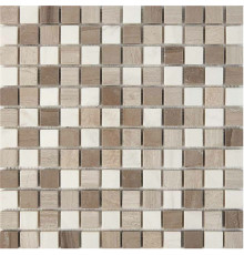 Каменная мозаика Pixmosaic White Wooden, Dolomiti Bianco, Athens Grey PIX279 30,5x30,5 см