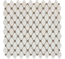 Каменная мозаика Pixmosaic Bianco Dolomite, Cinderella Grey PIX284 28,6x29,5 см