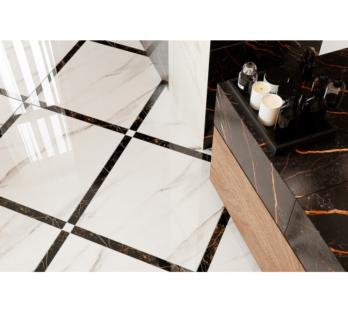 Керамическая плитка Eurotile Kamila Calacatta 826 KMC1WT напольная 49,5х49,5 см