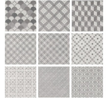 Керамогранит Kerama Marazzi Карнаби-стрит орнамент серый SG1576N 20х20 см