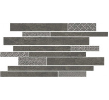 Керамический декор Kerama Marazzi Ламелла серый темный мозаичный SBM011\SG4585 25х50,2 см