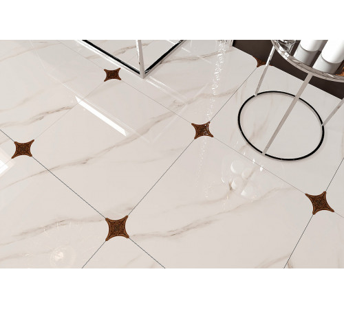 Керамическая плитка Eurotile Lia Calacatta 145 LCT1WT напольная 49,5х49,5 см