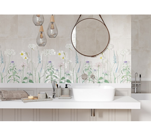 Керамическая плитка Gracia Ceramica Liberty серая 01 настенная 25x60 см