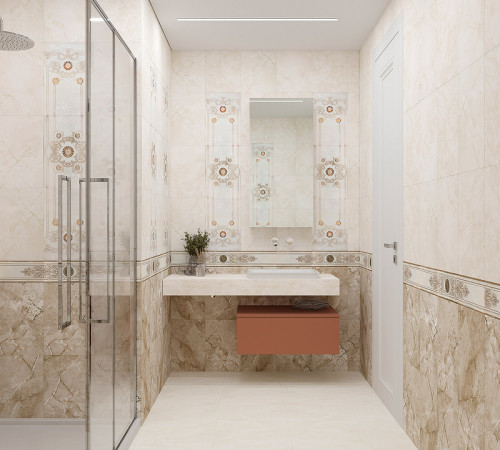 Керамический декор Eurotile (Rus) Madlen N2 центр 27х40 см