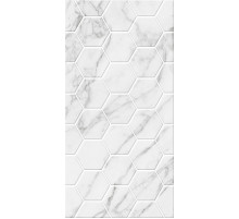 Керамическая плитка Beryoza Ceramica (Береза керамика) Marble Гексо белый настенная 30х60 см