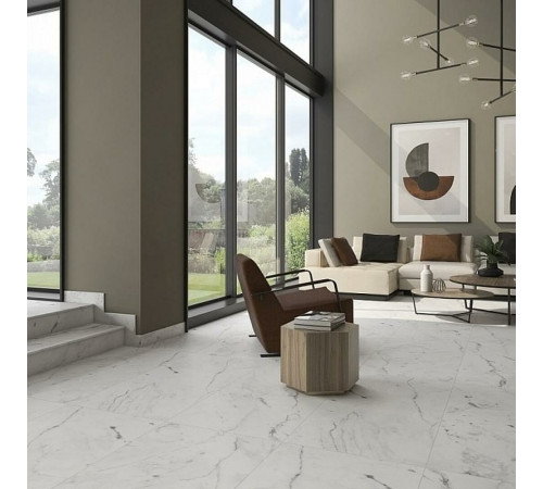 Керамогранит Gres de Aragon Marble Carrara Blanco Liso 905541 60х120 см