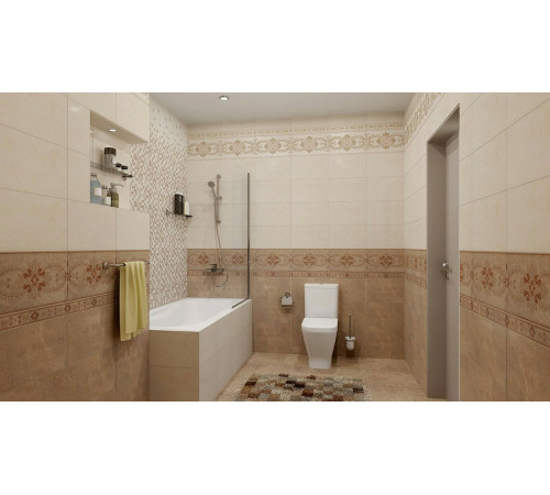 Керамический декор Kerama Marazzi Мармион мозаичный беж MM6267A 25х40 см