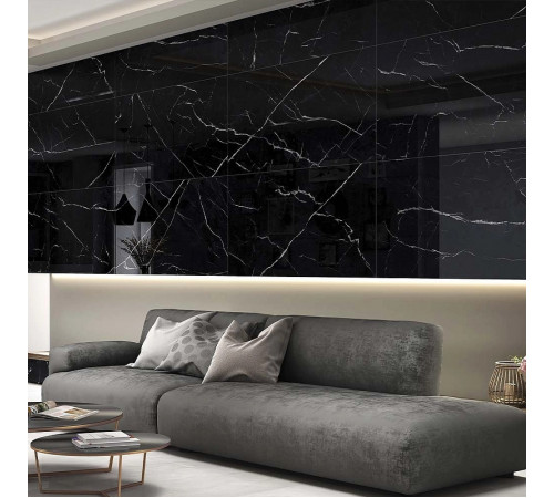 Керамогранит Art&Natura Ceramica Marmo Nero Marquina Black Panther 60х120 см