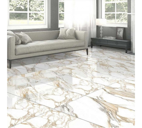 Керамогранит Art&Natura Ceramica Marmo Calacatta Porto Gold Glossy 60х120 см