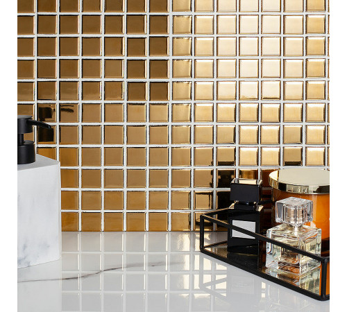 Керамическая мозаика StarMosaic Metal Golden Glossy CIO915JY 30.25x30.25 см