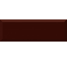 Керамическая плитка Absolut Keramika Monocolor Biselado Brillo Marron настенная 10х30 см