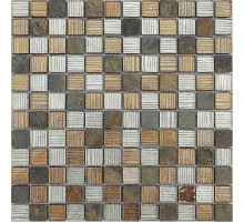 Мозаика Caramelle mosaic Naturelle 8 мм Alcantara Ruggine 29,8x29,8 см