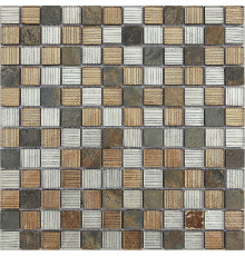 Мозаика Caramelle mosaic Naturelle 8 мм Alcantara Ruggine 29,8x29,8 см