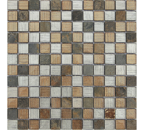 Мозаика Caramelle mosaic Naturelle 8 мм Alcantara Ruggine 29,8x29,8 см