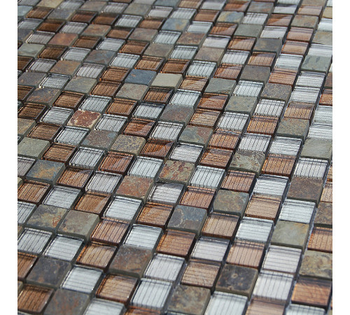 Мозаика Caramelle mosaic Naturelle 8 мм Alcantara Ruggine 29,8x29,8 см