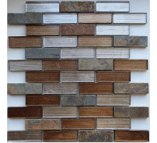 Мозаика Caramelle mosaic Naturelle 8 мм Alcantara Ruggine 26x29,8 см
