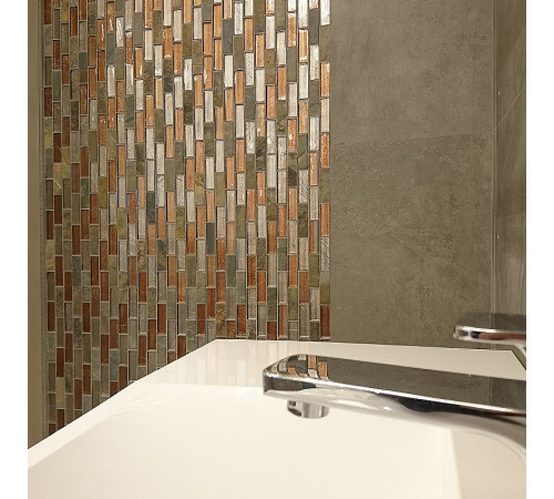 Мозаика Caramelle mosaic Naturelle 8 мм Alcantara Ruggine 26x29,8 см