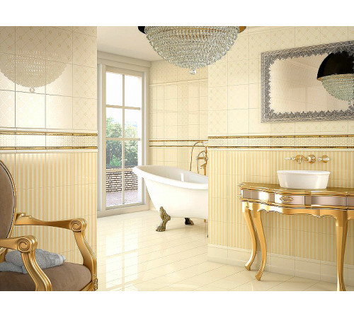 Керамический бордюр Ape Noblesse Cenefa Delis Marfil Gold S001229 10x20 см