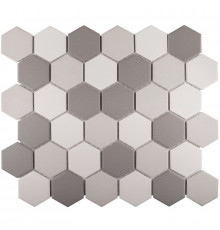 Керамическая мозаика StarMosaic Non-Slip Hexagon Small Grey Mix Antislip. JMT55221 28,2x32,5 см