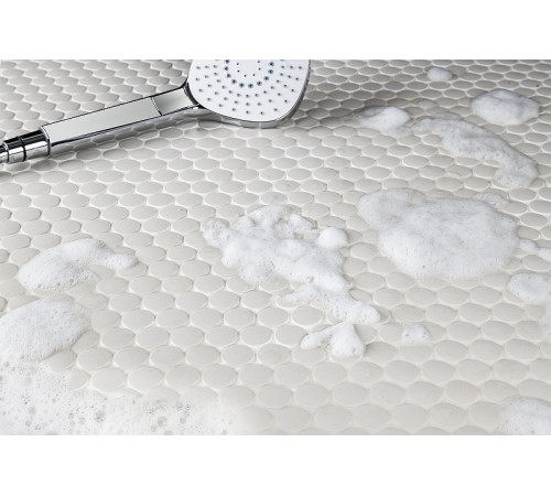 Керамическая мозаика StarMosaic Non-Slip Hexagon Penny Round White Antislip JNK81011 30,9x31,5 см