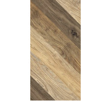 Керамогранит Керамин Ноттингем 4Д тип 2 коричневый шеврон 30х60 см