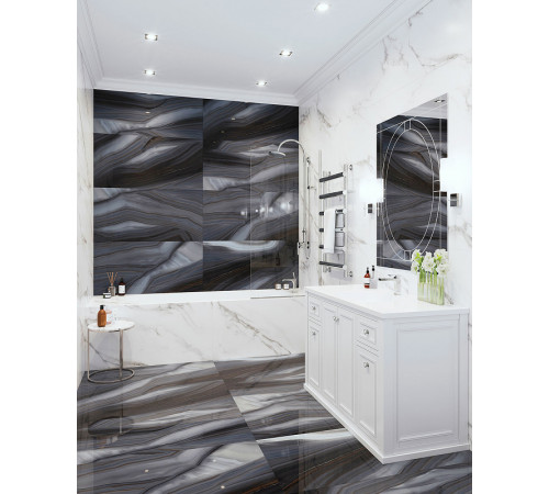 Керамогранит Staro Palacio Influx Midnight High Gloss 60х120 см