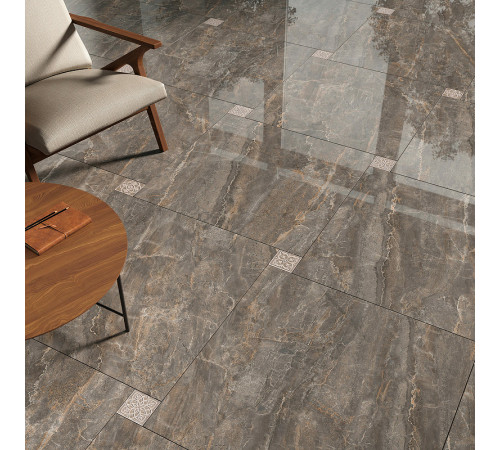 Керамогранит Kerama Marazzi Парнас пепельный лаппатированный обрезной SG842002R 80х80 см