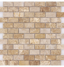 Мозаика Caramelle mosaic Pietrine 4 мм Emperador Light POL 29,8x29,8 см