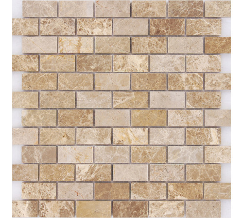 Мозаика Caramelle mosaic Pietrine 4 мм Emperador Light POL 29,8x29,8 см