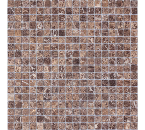 Мозаика Caramelle mosaic Pietrine 4 мм Emperador Dark MAT 30,5x30,5 см