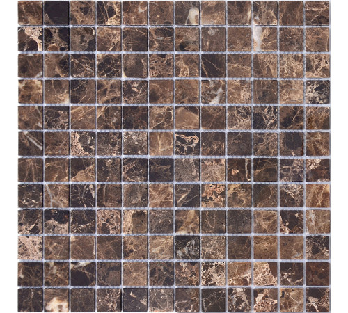 Мозаика Caramelle mosaic Pietrine 4 мм Emperador Dark POL 29,8x29,8 см