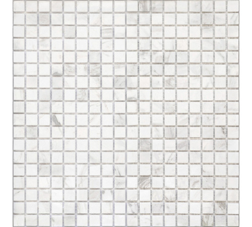 Мозаика Caramelle mosaic Pietrine 4 мм Dolomiti bianco MAT 30,5x30,5 см