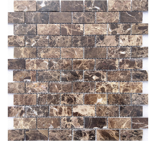 Мозаика Caramelle mosaic Pietrine 4 мм Emperador Dark POL 29,8x29,8 см