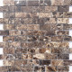 Мозаика Caramelle mosaic Pietrine 4 мм Emperador Dark POL 29,8x29,8 см