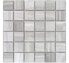 Мозаика Caramelle mosaic Pietrine 7 мм Travertino Silver POL 30,5x30,5 см