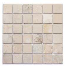 Мозаика Caramelle mosaic Pietrine 7 мм Botticino MAT 30,5x30,5 см