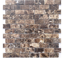 Мозаика Caramelle mosaic Pietrine 7 мм Emperador Dark POL 29,8x29,8 см