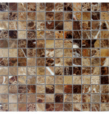 Мозаика Caramelle mosaic Pietrine 7 мм Emperador Dark POL 29,8x29,8 см