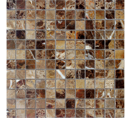 Мозаика Caramelle mosaic Pietrine 7 мм Emperador Dark POL 29,8x29,8 см