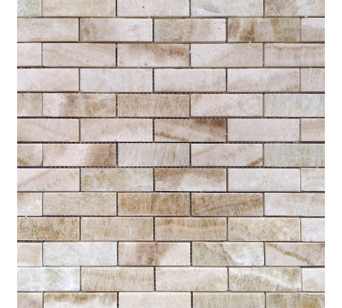 Мозаика Caramelle mosaic Pietrine 7 мм Onice legno chiaro POL 29,8x29,8 см