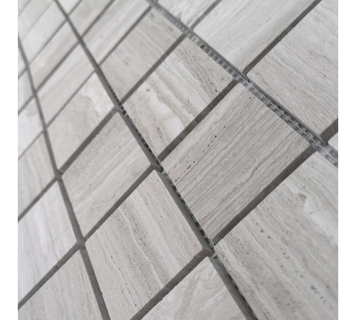 Мозаика Caramelle mosaic Pietrine 7 мм Travertino Silver POL 30,5x30,5 см