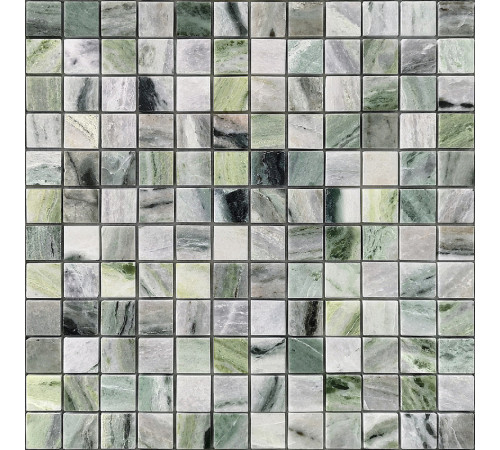 Мозаика Caramelle mosaic Pietrine 7 мм Onice Verde oliva POL 29,8x29,8 см