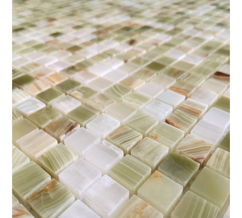 Мозаика Caramelle mosaic Pietrine 7 мм Onice Jade Verde POL 30,5x30,5 см