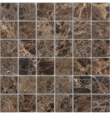 Мозаика Caramelle mosaic Pietrine 7 мм Emperador Dark MAT 30,5x30,5 см