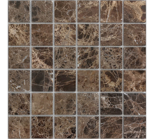 Мозаика Caramelle mosaic Pietrine 7 мм Emperador Dark MAT 30,5x30,5 см