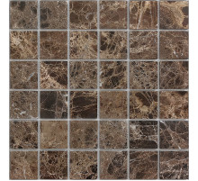 Мозаика Caramelle mosaic Pietrine 7 мм Emperador Dark POL 30,5x30,5 см