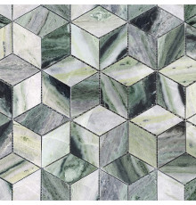 Мозаика Caramelle mosaic Pietrine 7 мм Onice Verde oliva POL Diamond 25,9x29,8 см