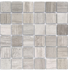 Мозаика Caramelle mosaic Pietrine 7 мм Travertino Silver MAT 30,5x30,5 см